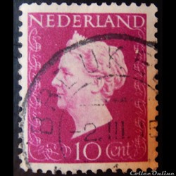 Pays-Bas 00469 reine Wilhelmina 10c de 1947