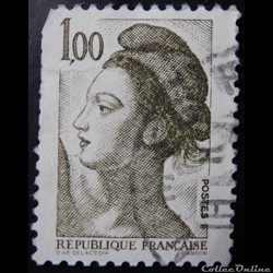 02185 La République, type Liberté - 1F olive foncé
