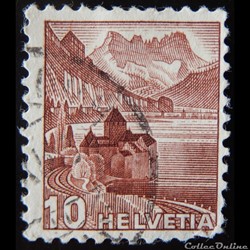 Suisse 00348 Château Chillon et dents du midi 10cts de 1939