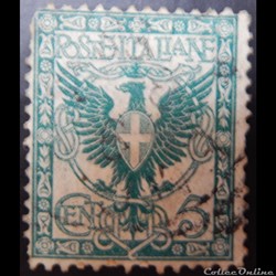 Italie 00066 armoiries Aigle 5c de 1901