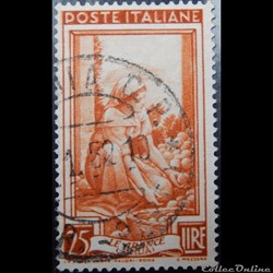 Italie 00581 Sicile, les oranges 25 lires de 1950