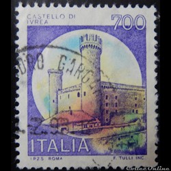 Italie 01453 château de Ivrea 700 lires de 1980