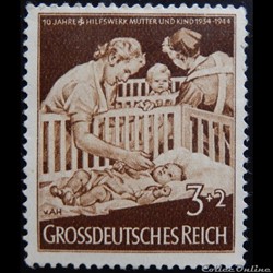 Allemagne Reich 00786 nurserie 3+2pf de 1944