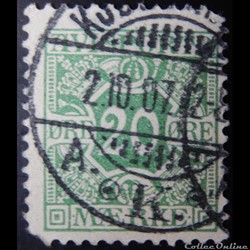 Danemark J0005 Avisporto 20ore de 1907