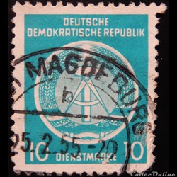 Allemagne RDA S0004 armoirie 10pf de 1954