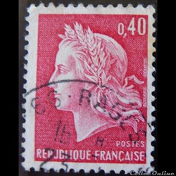 01536B La République de Cheffer 0.40F rouge gravé de 1967