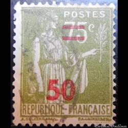00480 Type Paix 50c sur 75c olive