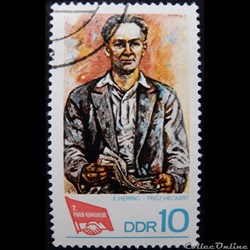 Allemagne RDA 01059 Fritz Heckert 10pf de 1968