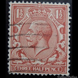 Royaume-Uni 00141 roi Georges V 1 1/2d de 1912