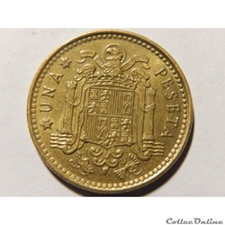 Espagne, 1 peseta de 1975, étoile 1978