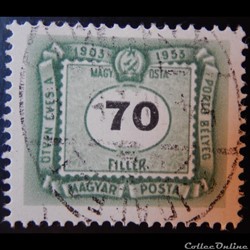 Hongrie T0211 chiffre 70f de 1953