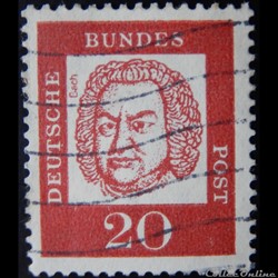 Allemagne RFA 00225 Johann Sebastian Bach 20pf de 1961