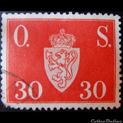 Norvège S0063 armoiries 30ore de 1951