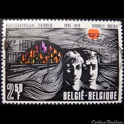 Belgique 01555 sécurité sociale 2F50 de 1970
