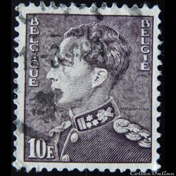 Belgique 00848A roi Léopold III 10F de 1951