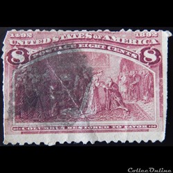 Etats Unis 00087 Christophe Colomb restaurée 8c de 1893