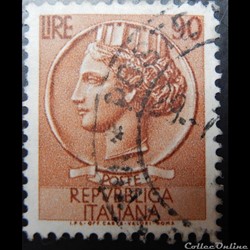 Italie 00719A pièce de Syracuse 90 lires de 1958