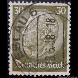 Allemagne Reich 00494 président Paul Von Hindenburg 30pf de 1934
