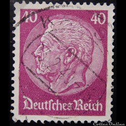 Allemagne Reich 00495 président Paul Von Hindenburg 40pf de 1934