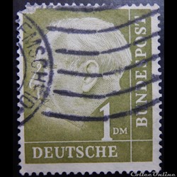 Allemagne RFA 00072 président Théodor Heuss 1DM de 1954