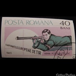 Roumanie 02131A Championnat d'Europe de tir 40 Bani de 1965