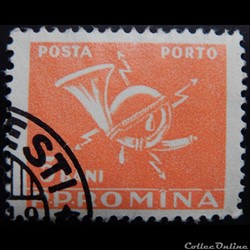 Roumanie T0122B Cor postal avec la foudre 5 Bani de 1957