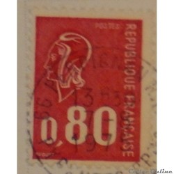 01816A Marianne de Béquet - 80c rouge de 1974