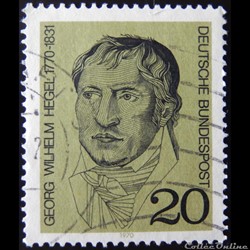 Allemagne RFA 00480 Georg Wilhelm Hegel 20pf de 1970