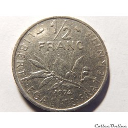 50 centimes Semeuse 1974