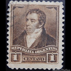 Argentine 00095 Bernardino Rivadavia 1c de 1892