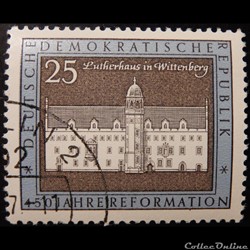 Allemagne RDA 01015 maison de Luther à Wittenberg 25pf de 1967