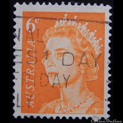 Australie 00323B Reine Elisabeth II 6c de 1970