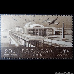 Egypte PA0088 Avion et gare maritime à Alexandrie 20m de 1963