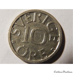 Suède, 10 öre de 1987