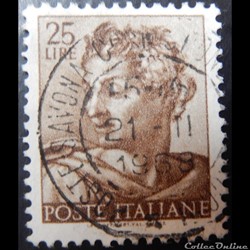 Italie 00831 fresque de Michelangelo 25 lires de 1961