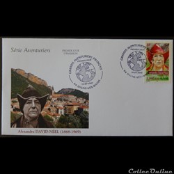 03343 Enveloppe 1er jour Les grands aventuriers Alexandra David-Néel 1868-1960