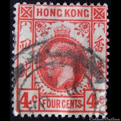 Hong Kong 00101 roi George V 4c de 1912