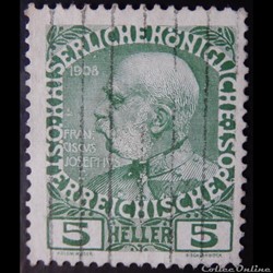 Autriche 00104 empereur Franz Joseph 5H de 1908
