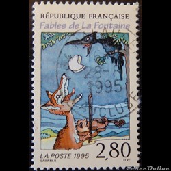02961 Fables de la Fontaine Le cordeau et le renard 2F80