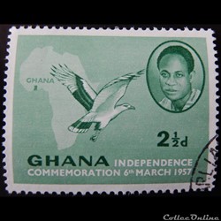 Ghana 00011 Kwame Nkrumah, Premier ministre 2 1/2d de 1957
