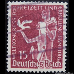 Allemagne Reich 00578 congrès mondial des loisirs 15pf de 1936