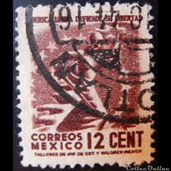 Mexique 00585 liberté 12c de 1944