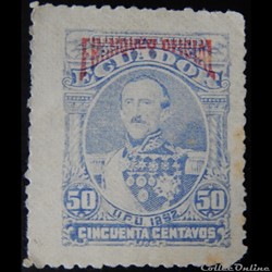 Equateur S0016 Juan José Flores 50c de 1892