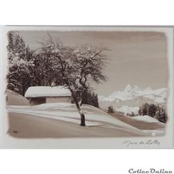 CP Paysage, montagne enneigée