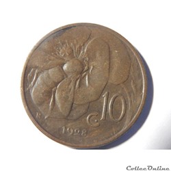 Italie, 10 centimes 1928 Victor-Emmanuel III