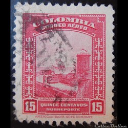 Colombie PA0130 forteresse de Carthagène 15c de 1941