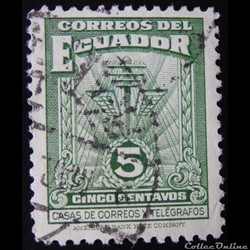 Equateur B0014 symbole de la communication 5c de 1943