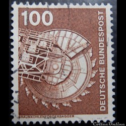 Allemagne RFA 00703 excavatrice de charbon 100pf de 1975