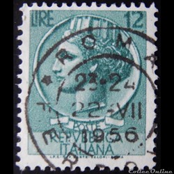 Italie 00650 pièce de Syracuse 12 lires de 1953