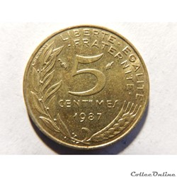 5 centimes Marianne 1987